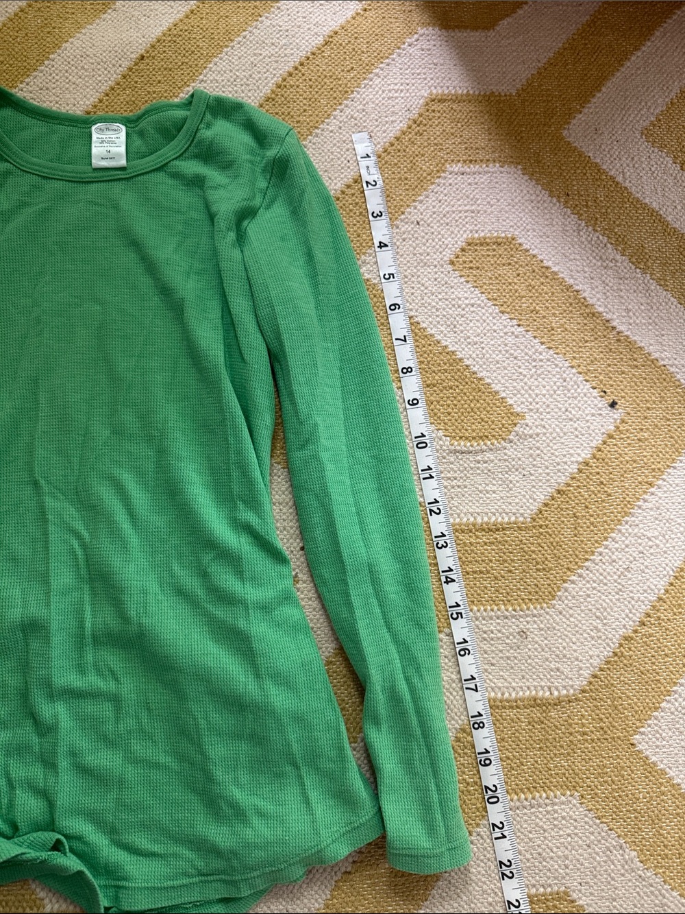 City Threads Spring Green Ribbed Knit Long Sleeve Top - Picture 5 of 6